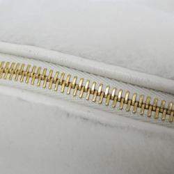 Miu Miu White Mouton Tote Bag