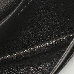 Miu Miu Black Leather Logo Flap Card Case