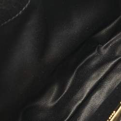 Miu Miu Black Quilted Vitello Shine Leather Pochette Bag