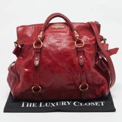 Miu Miu Red Leather Bow Satchel