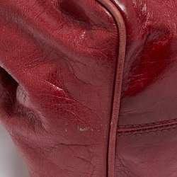 Miu Miu Red Leather Bow Satchel