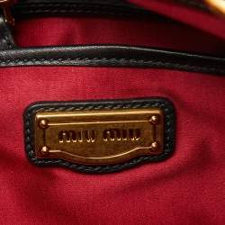 Miu Miu Black Matelasse Leather Dome Satchel