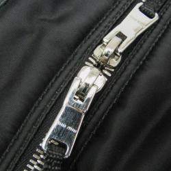 Miu Miu Black Nylon/Knit Cat Applique Backpack