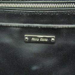 Miu Miu Black Nylon/Knit Cat Applique Backpack