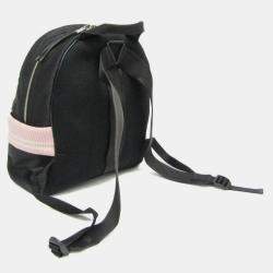 Miu Miu Black Nylon/Knit Cat Applique Backpack