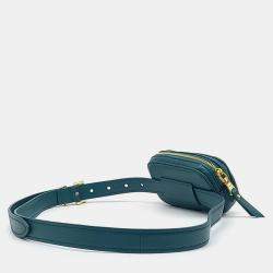 Miu Miu Blue Leather  Matrace Belt Bag