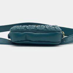 Miu Miu Blue Leather  Matrace Belt Bag