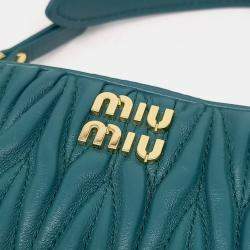 Miu Miu Blue Leather  Matrace Belt Bag