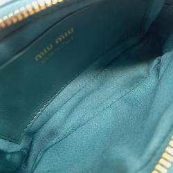 Miu Miu Blue Leather  Matrace Belt Bag