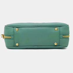 Miu Miu Green Leather Arkady Tote Bag