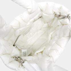 Miu Miu White Nylon Quilting Shoulder Bag