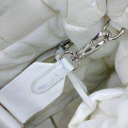 Miu Miu White Nylon Quilting Shoulder Bag