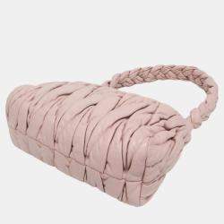 Miu Miu Pink Beige Leather Shoulder Bag