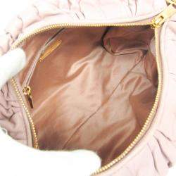 Miu Miu Pink Beige Leather Shoulder Bag