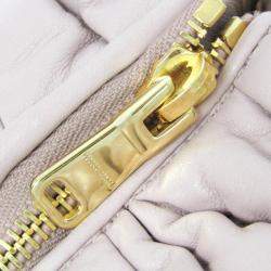 Miu Miu Pink Beige Leather Shoulder Bag