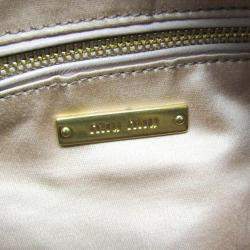 Miu Miu Pink Beige Leather Shoulder Bag