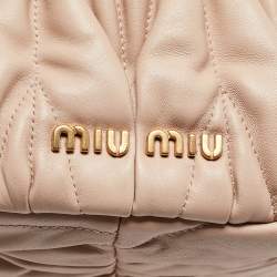Miu Miu Tricolor Matelasse Leather Turn Lock Tote