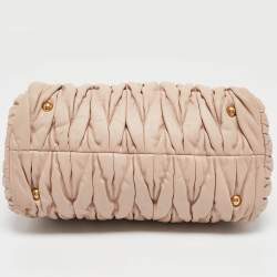 Miu Miu Tricolor Matelasse Leather Turn Lock Tote