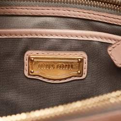 Miu Miu Tricolor Matelasse Leather Turn Lock Tote