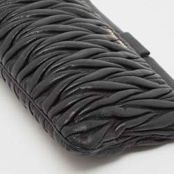 Miu Miu Balck Matelasse Leather Shoulder Bag