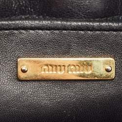 Miu Miu Balck Matelasse Leather Shoulder Bag