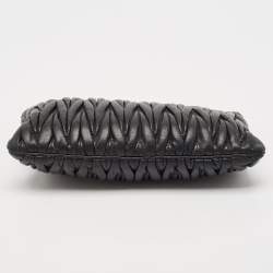 Miu Miu Balck Matelasse Leather Shoulder Bag