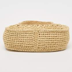 Miu Miu Natural Raffia Effect Wander Hobo