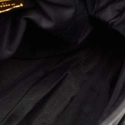 Miu Miu Black Matelassé Leather Coffer Hobo
