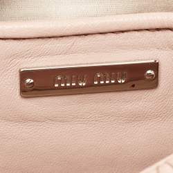 Pre Owned حقيبة كتف ميو ميو كريستال جلد نابا مبطنة سوداء