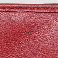 Miu Miu Red Matelasse Lux Leather Card Holder