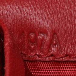 Miu Miu Red Matelasse Lux Leather Card Holder