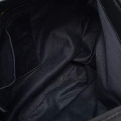 Miu Miu Black Matelassé Leather Coffer Hobo