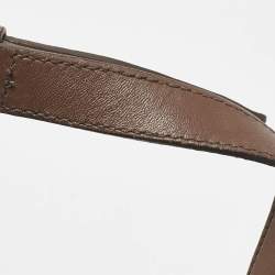 Miu Miu Brown Matelassé Leather Turnlock Flap Top Handle Bag