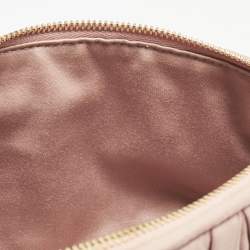 Miu Miu Pink Matelassé Leather Cylinder Bag