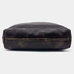 Miu Miu Dark Brown Leather Nappa Hobo Bag