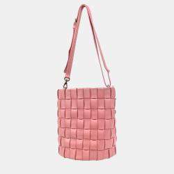 Miu Miu Pink Lambskin Nappa Crystal Shoulder Bag