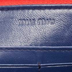 Miu Miu Red Patent Leather Zip Continental Wallet