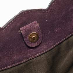 Miu Miu Multicolor Suede Floral Patch Shoulder Bag
