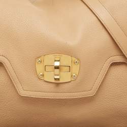 Miu Miu Beige Leather Paloma Top Handle Bag