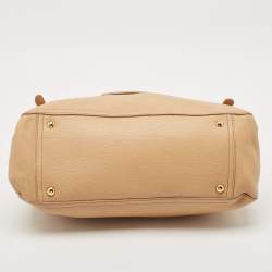 Miu Miu Beige Leather Paloma Top Handle Bag