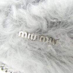  Miu Miu Grey Fur Shoulder Bag