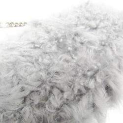  Miu Miu Grey Fur Shoulder Bag