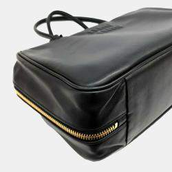 Miu Miu Leather embossed logo bowling bag