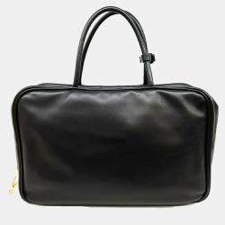 Miu Miu Leather embossed logo bowling bag