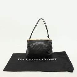 Pre Owned Miu Miu Black Leather Vintage Frame Clutch