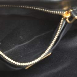 Miu Miu Black Matelasse Leather Coffer Satchel