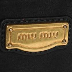 Miu Miu Black Matelasse Leather Coffer Satchel