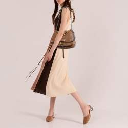Miu Miu Brown Leather Dahlia Shoulder Bag