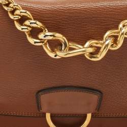 Miu Miu Brown Leather Dahlia Shoulder Bag