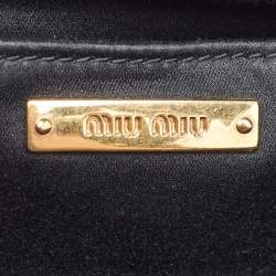 Miu Miu Black Matelasse Leather Crossbody Bag